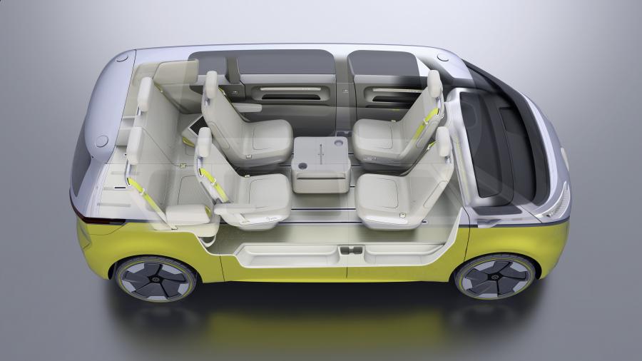 Интерьер Volkswagen I.D. Buzz 2017 года  (фото 8 из 82)